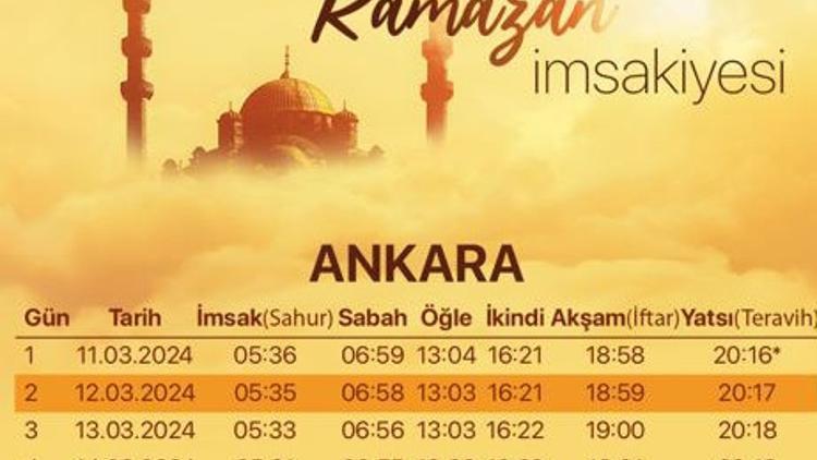 Ankara 3 Mart Pazartesi İftar Ve Sahur Saatleri 2024 Ankara 3 Mart Pazartesi İftar Ve Sahur Saatleri 2024