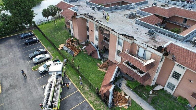 Chinese Tower's Partial Collapse: Evacuation And Damage Assessment Underway Chinese Tower's Partial Collapse: Evacuation And Damage Assessment Underway