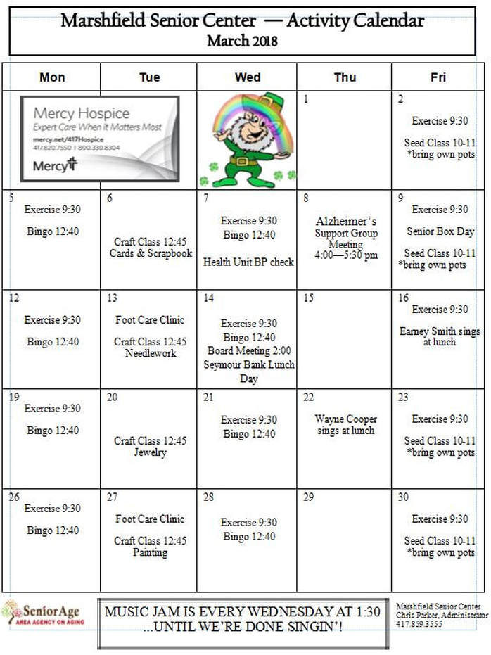 Comprehensive Senior Activities Calendar: Trips & Events Comprehensive Senior Activities Calendar: Trips & Events