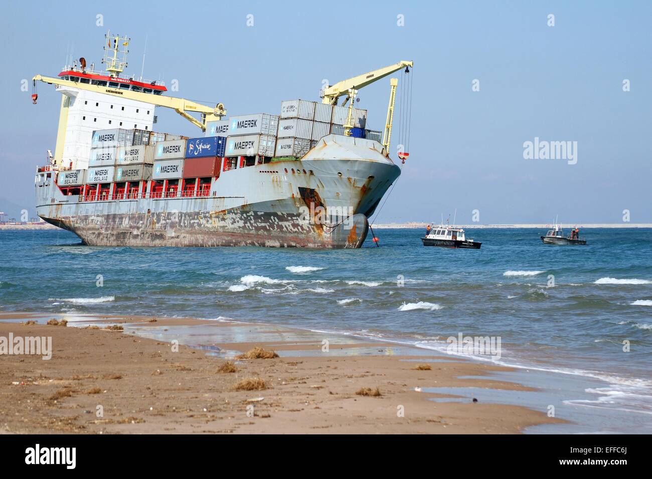Container Ship Aground On Residential Property: CNN Coverage Container Ship Aground On Residential Property: CNN Coverage