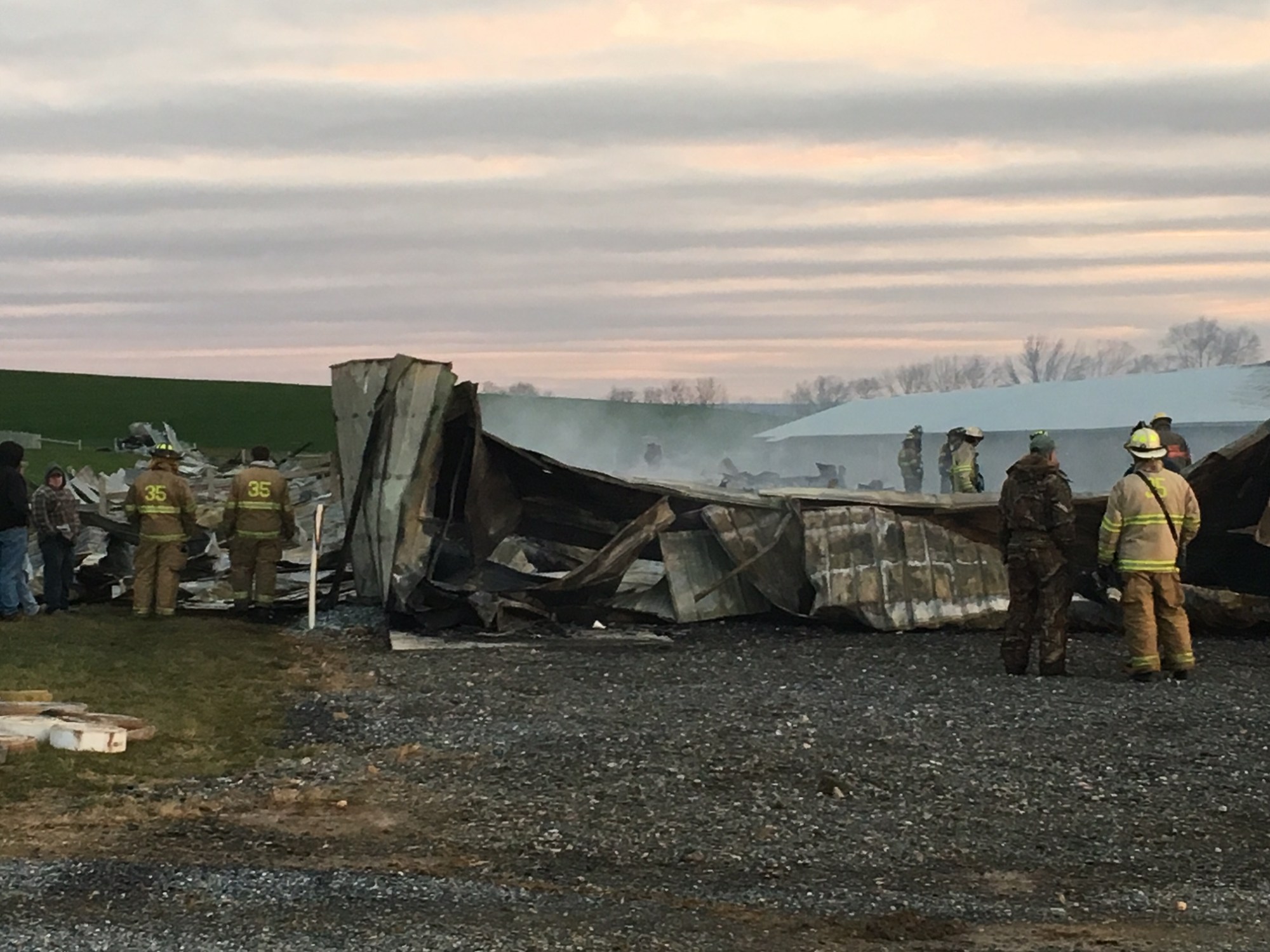 Emergency Response To Large Chicken Barn Fire In Franklin County, PA Emergency Response To Large Chicken Barn Fire In Franklin County, PA