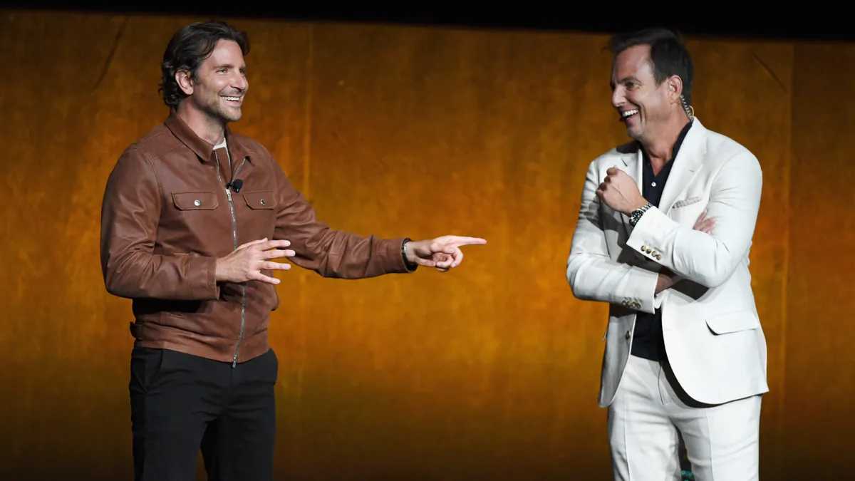 Exclusive Photos: Bradley Cooper Directing Will Arnett In New York City Exclusive Photos: Bradley Cooper Directing Will Arnett In New York City