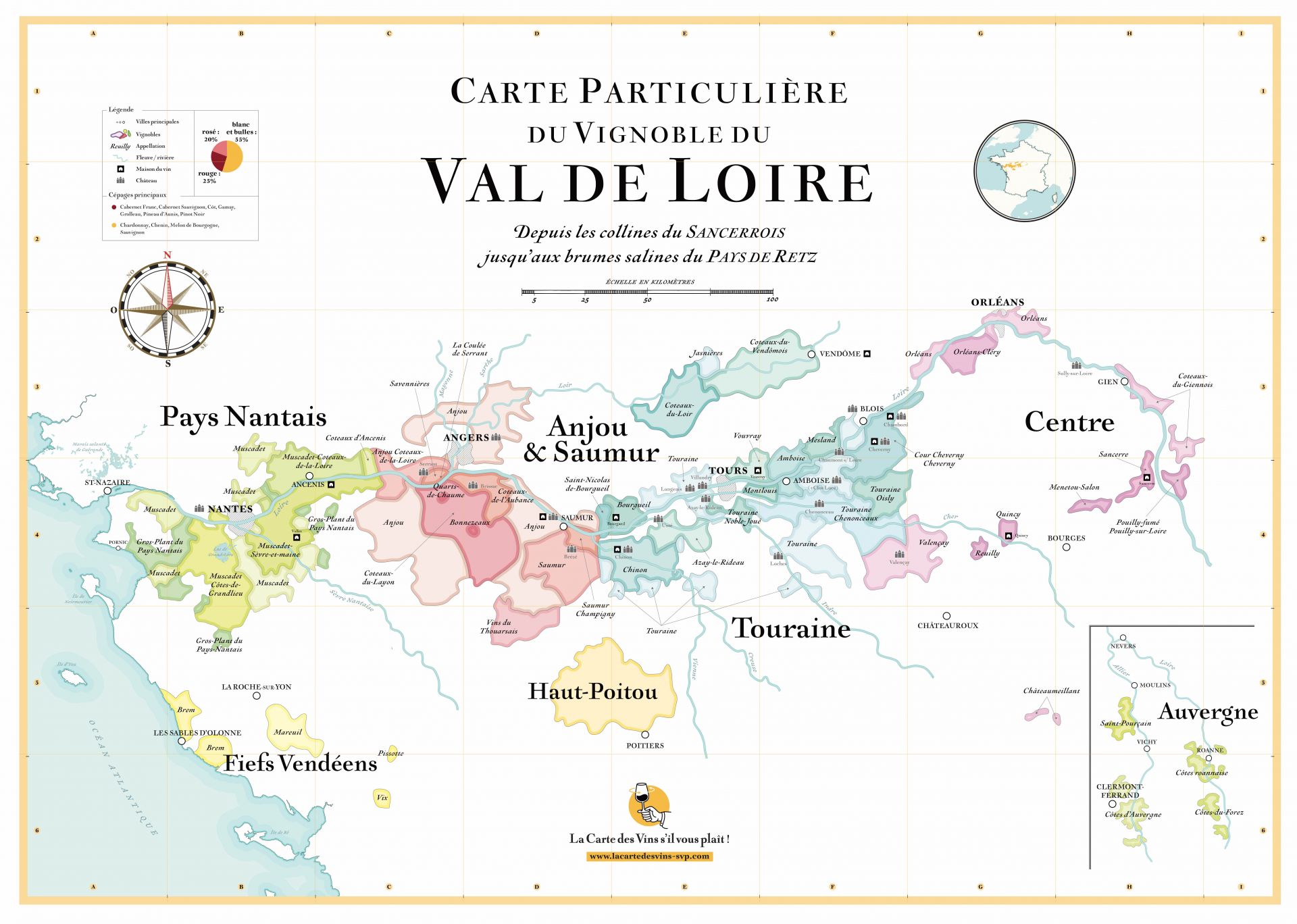 Explorer La Loire, Le Vignoble Et L'Estuaire À Vélo : 5 Itinéraires Explorer La Loire, Le Vignoble Et L'Estuaire À Vélo : 5 Itinéraires
