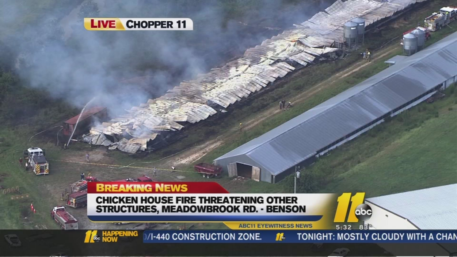Extensive Damage Reported After Franklin County Chicken Barn Fire Extensive Damage Reported After Franklin County Chicken Barn Fire