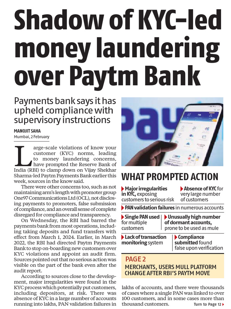 FIU-IND Imposes ₹5.45 Crore Penalty On Paytm Payments Bank: Money Laundering Violations FIU-IND Imposes ₹5.45 Crore Penalty On Paytm Payments Bank: Money Laundering Violations
