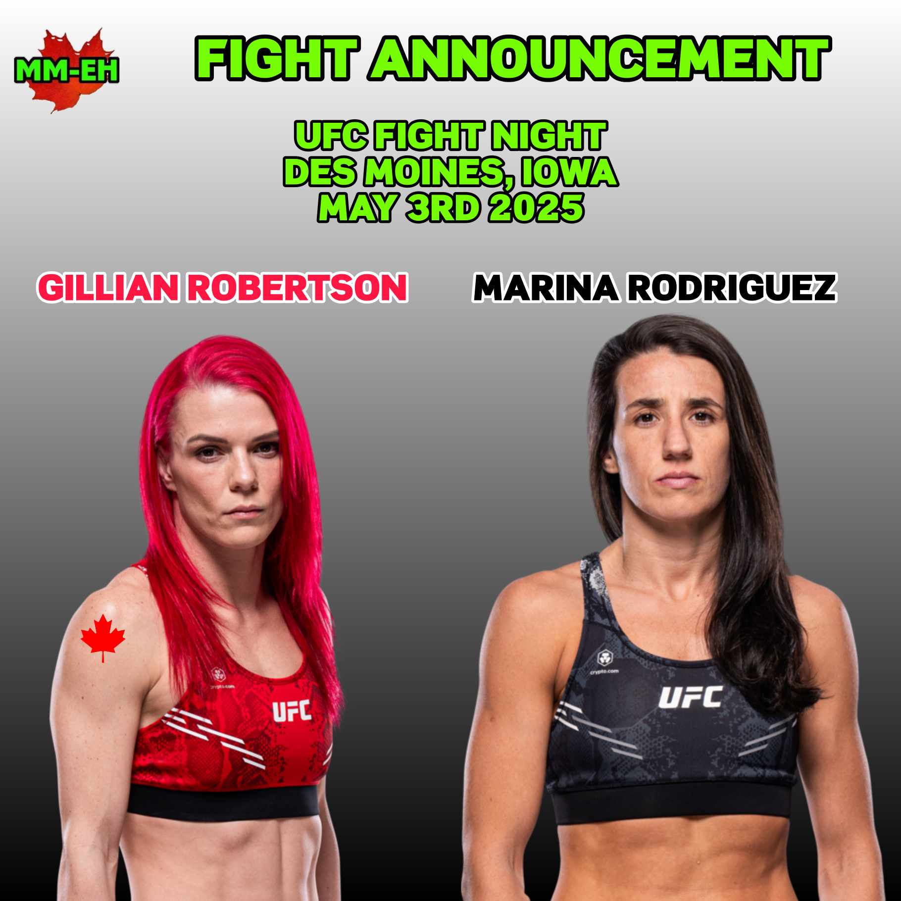 Gillian Robertson Eyes Quick Finish Against Marina Rodriguez At UFC Des Moines Gillian Robertson Eyes Quick Finish Against Marina Rodriguez At UFC Des Moines