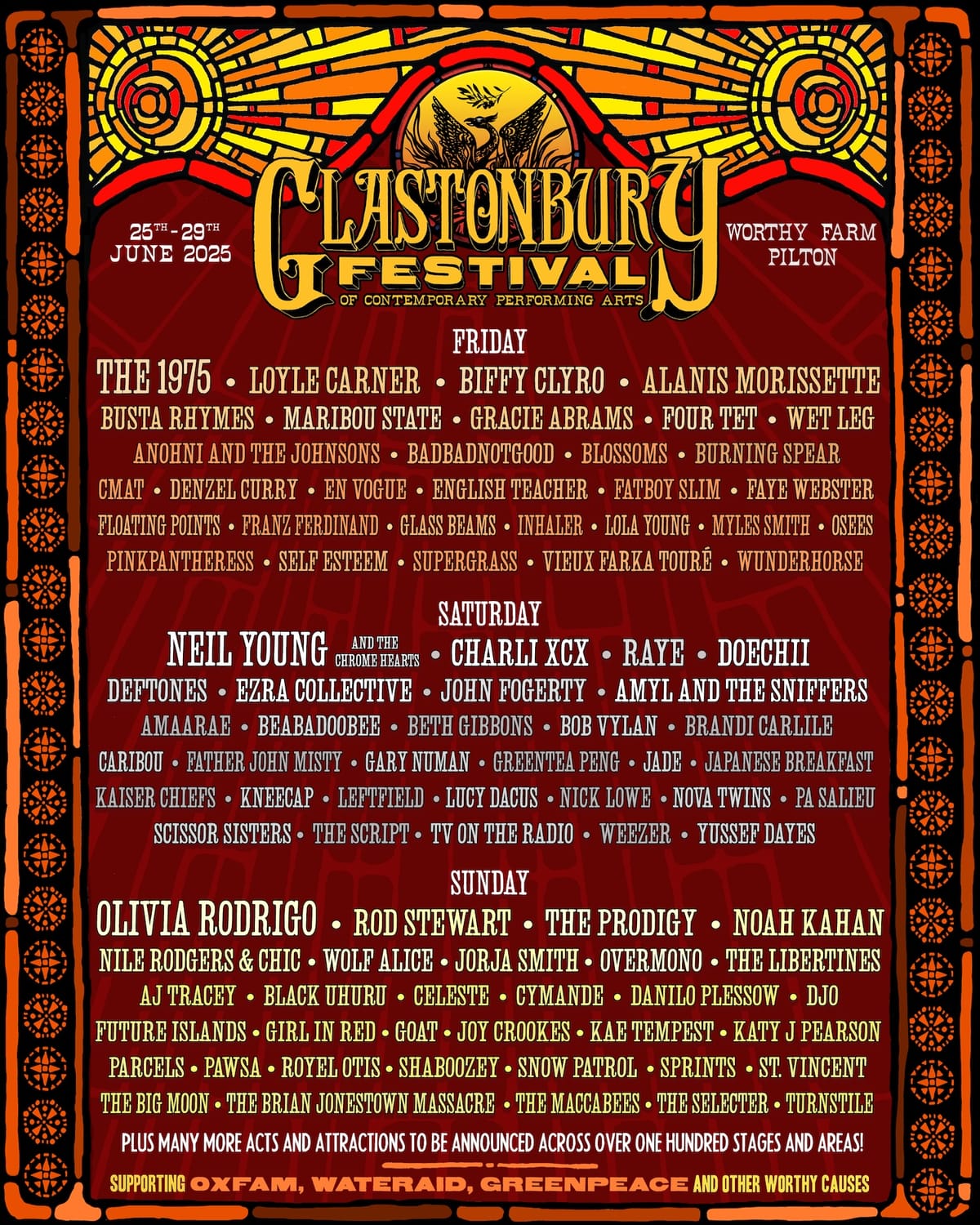 Glastonbury Festival 2025: Complete Lineup Announced After Leak Glastonbury Festival 2025: Complete Lineup Announced After Leak