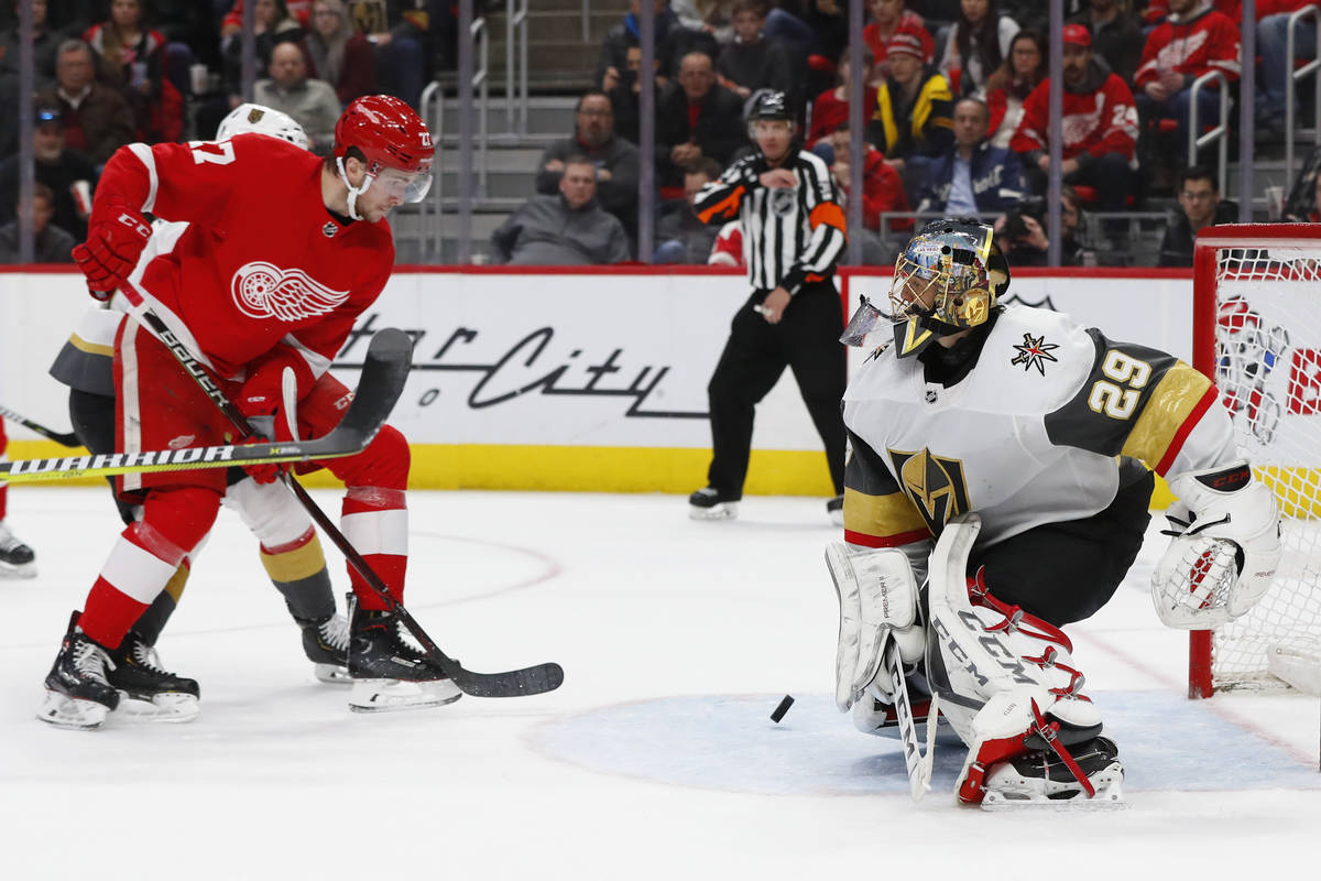 Hertl's Hat Trick Leads Golden Knights Past Red Wings Hertl's Hat Trick Leads Golden Knights Past Red Wings