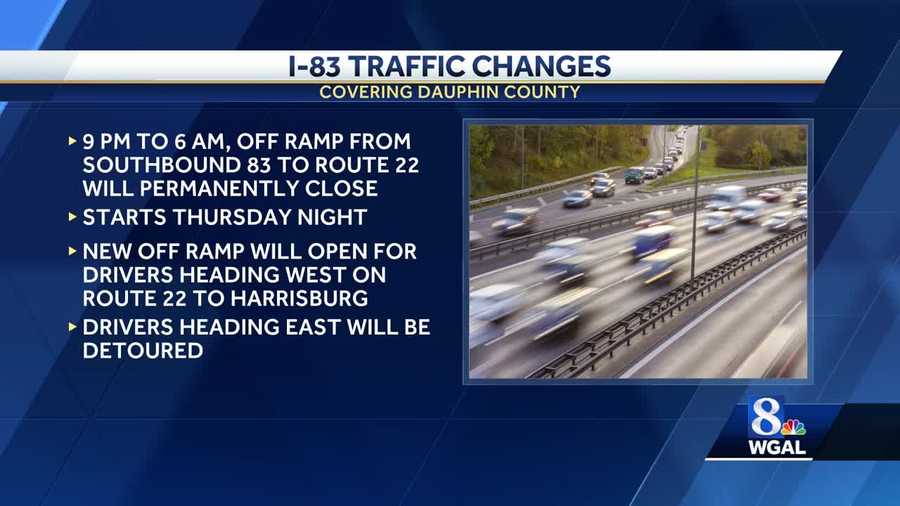 Interstate 83 Traffic Delays Due To Produce Truck Overturn Interstate 83 Traffic Delays Due To Produce Truck Overturn