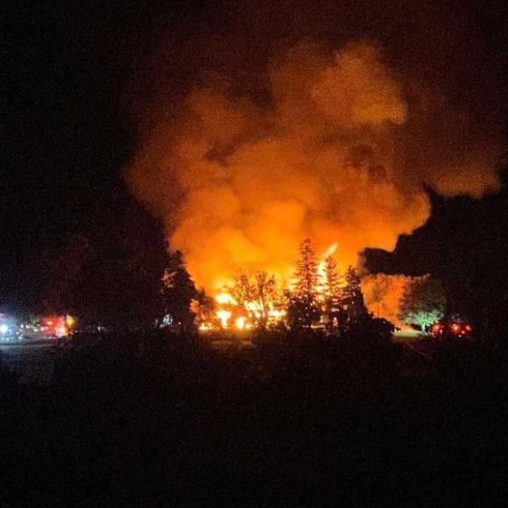 Large-Scale Fire Engulfs Chicken Barn In Franklin County, PA Large-Scale Fire Engulfs Chicken Barn In Franklin County, PA