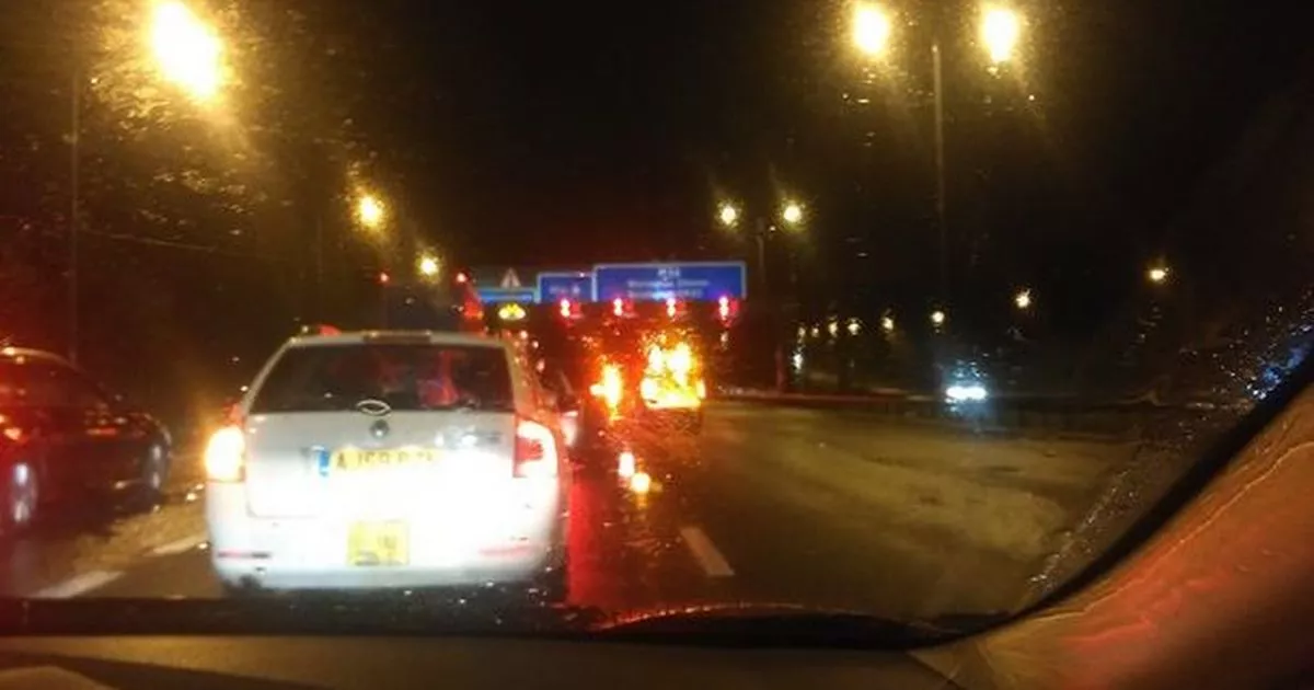 M56 Motorway Incident: Car Crash Leaves Casualty Requiring Paramedic Attention M56 Motorway Incident: Car Crash Leaves Casualty Requiring Paramedic Attention