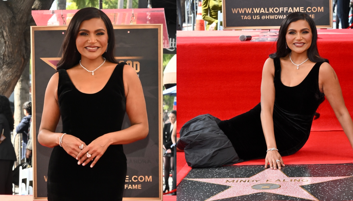Mindy Kaling's Walk Of Fame Moment: A Peplum Revival Mindy Kaling's Walk Of Fame Moment: A Peplum Revival