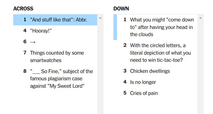 NYT Mini Crossword: Clues And Solutions For March 18, 2025 NYT Mini Crossword: Clues And Solutions For March 18, 2025