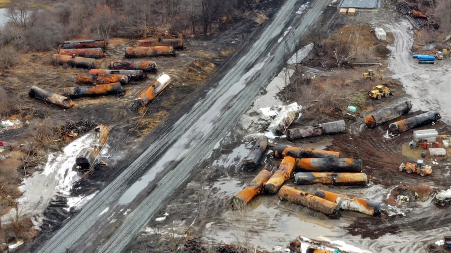 Ohio Train Derailment: Toxic Chemical Lingering In Buildings Months Later Ohio Train Derailment: Toxic Chemical Lingering In Buildings Months Later