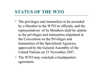 Privilege And The Fast Track To WTO Membership Privilege And The Fast Track To WTO Membership