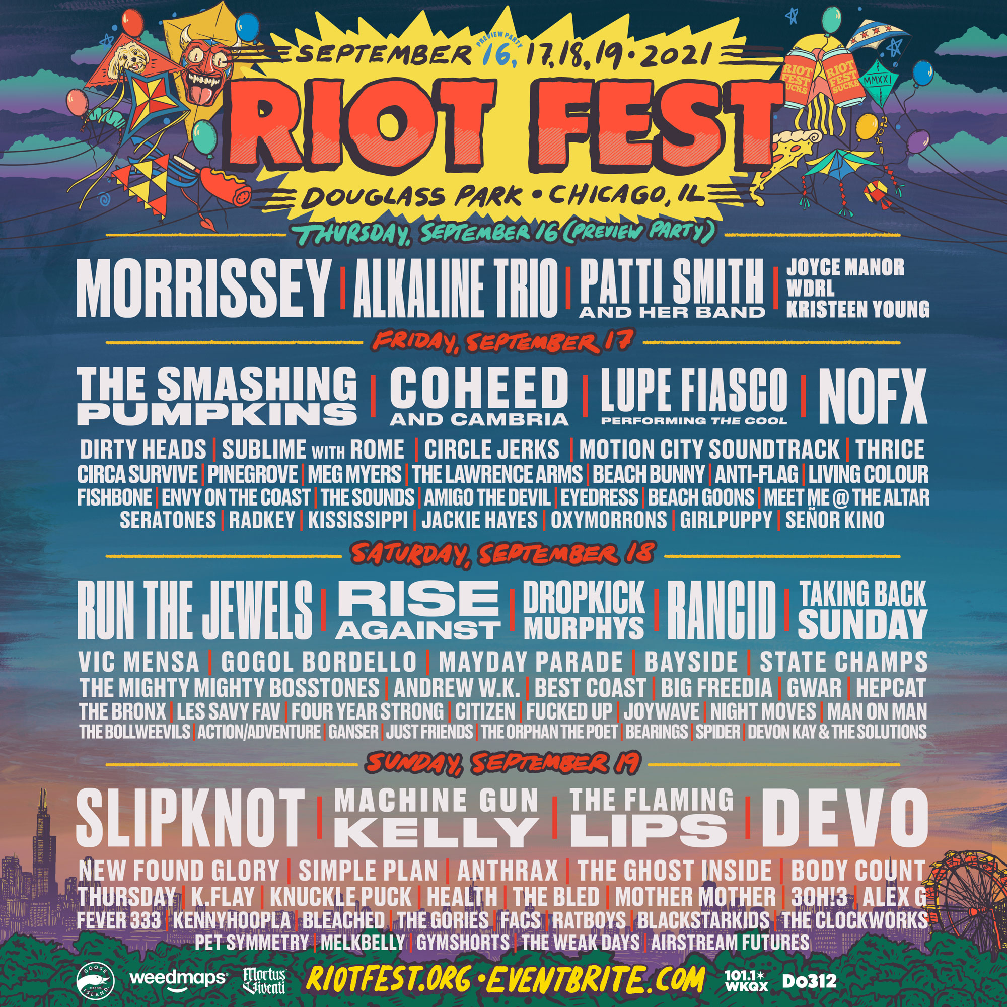 Riot Fest 2025: Green Day And Weezer Top The Bill Riot Fest 2025: Green Day And Weezer Top The Bill