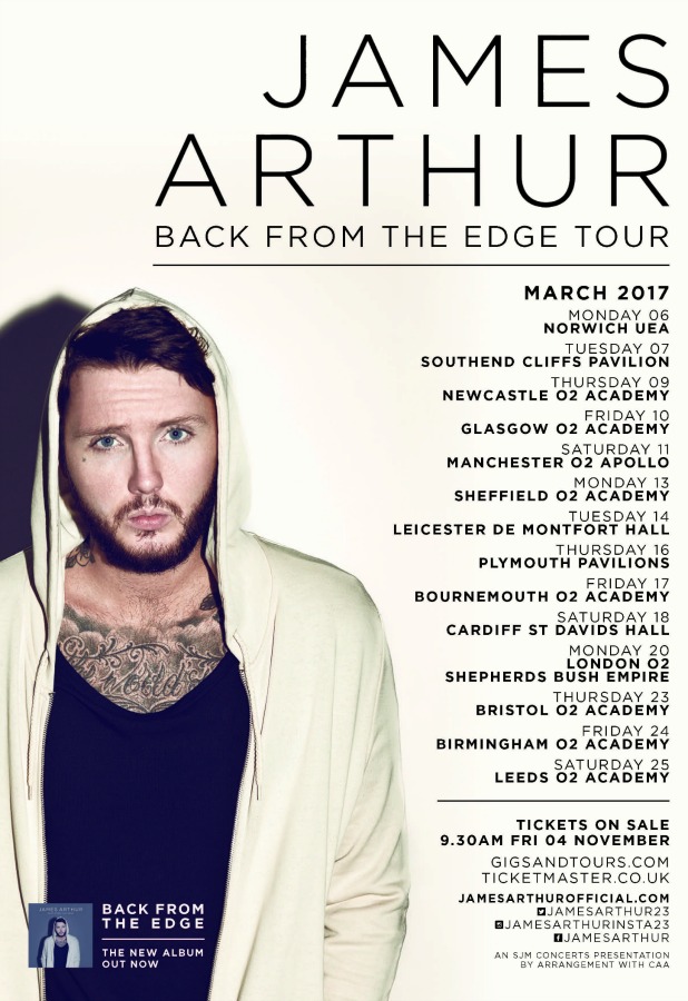 Secure Your Tickets: James Arthur's UK Tour 2026 - Manchester & Other Cities Secure Your Tickets: James Arthur's UK Tour 2026 - Manchester & Other Cities
