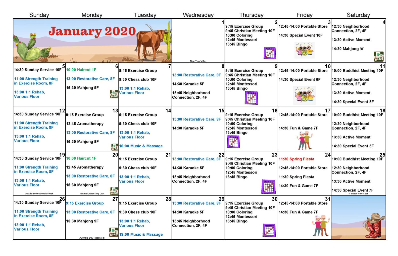 Senior Calendar: Trips, Activities & Events Senior Calendar: Trips, Activities & Events