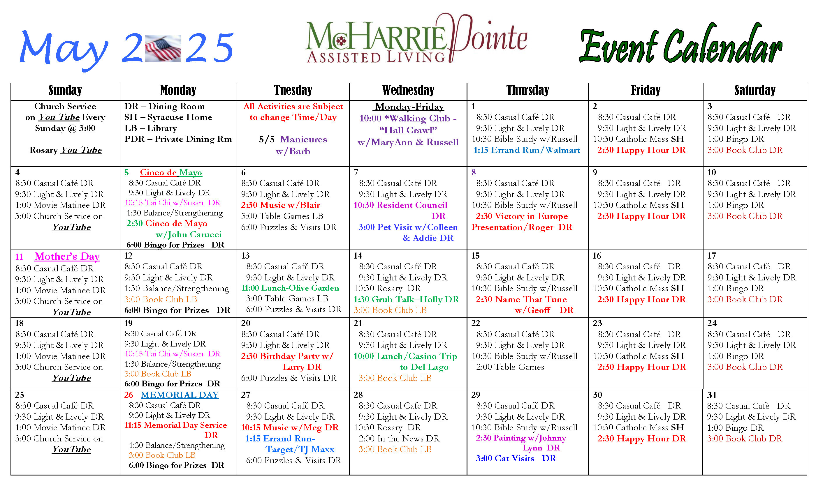 Senior Travel & Activities Calendar: Local & Beyond Senior Travel & Activities Calendar: Local & Beyond
