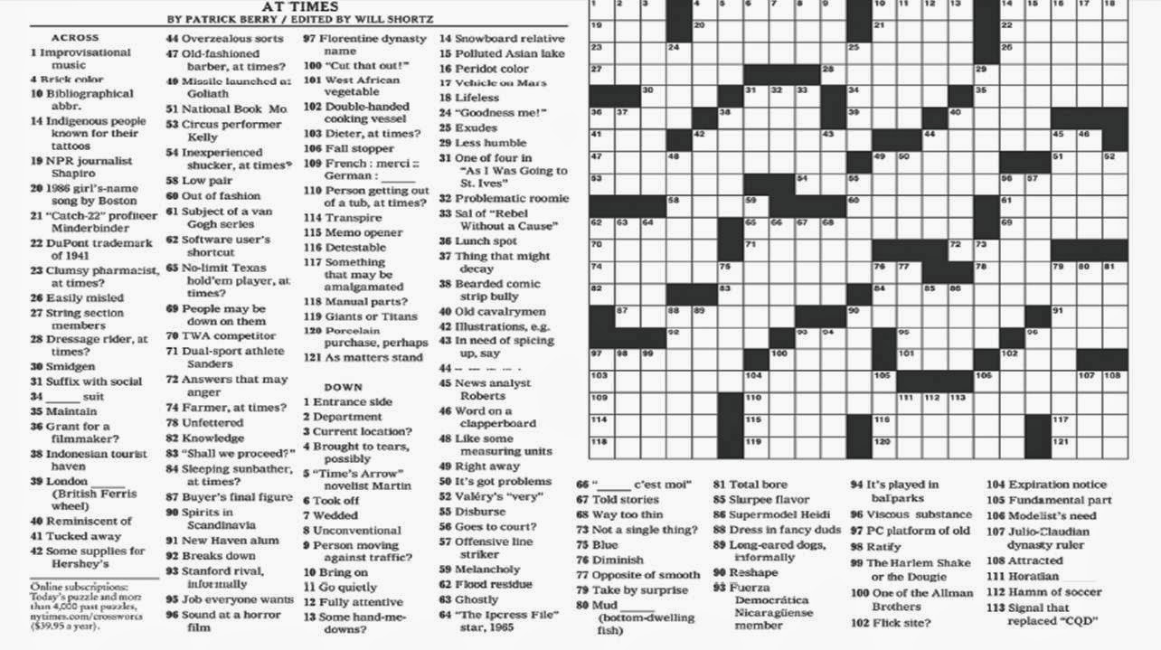 Solve The NYT Mini Crossword: Hints And Solutions (May 11, Sunday) Solve The NYT Mini Crossword: Hints And Solutions (May 11, Sunday)