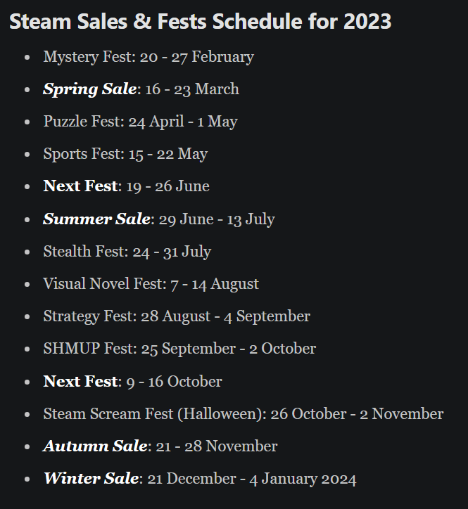 Steam Sales 2025: Complete Guide To Dates And Times Steam Sales 2025: Complete Guide To Dates And Times