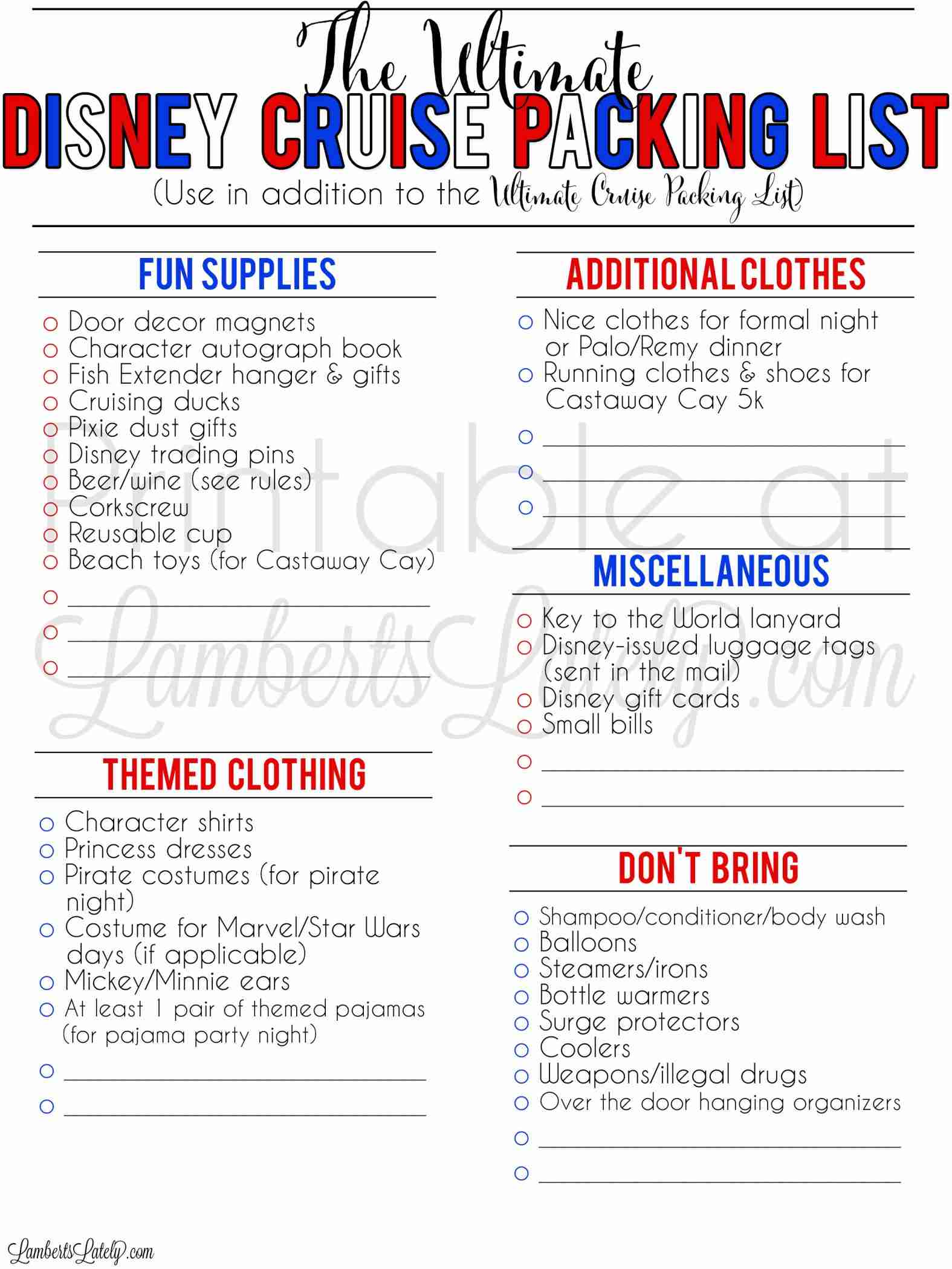 The Cruise Packing List: What NOT To Bring