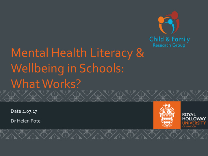 The Importance Of Mental Health Literacy Education In Schools And Communities The Importance Of Mental Health Literacy Education In Schools And Communities