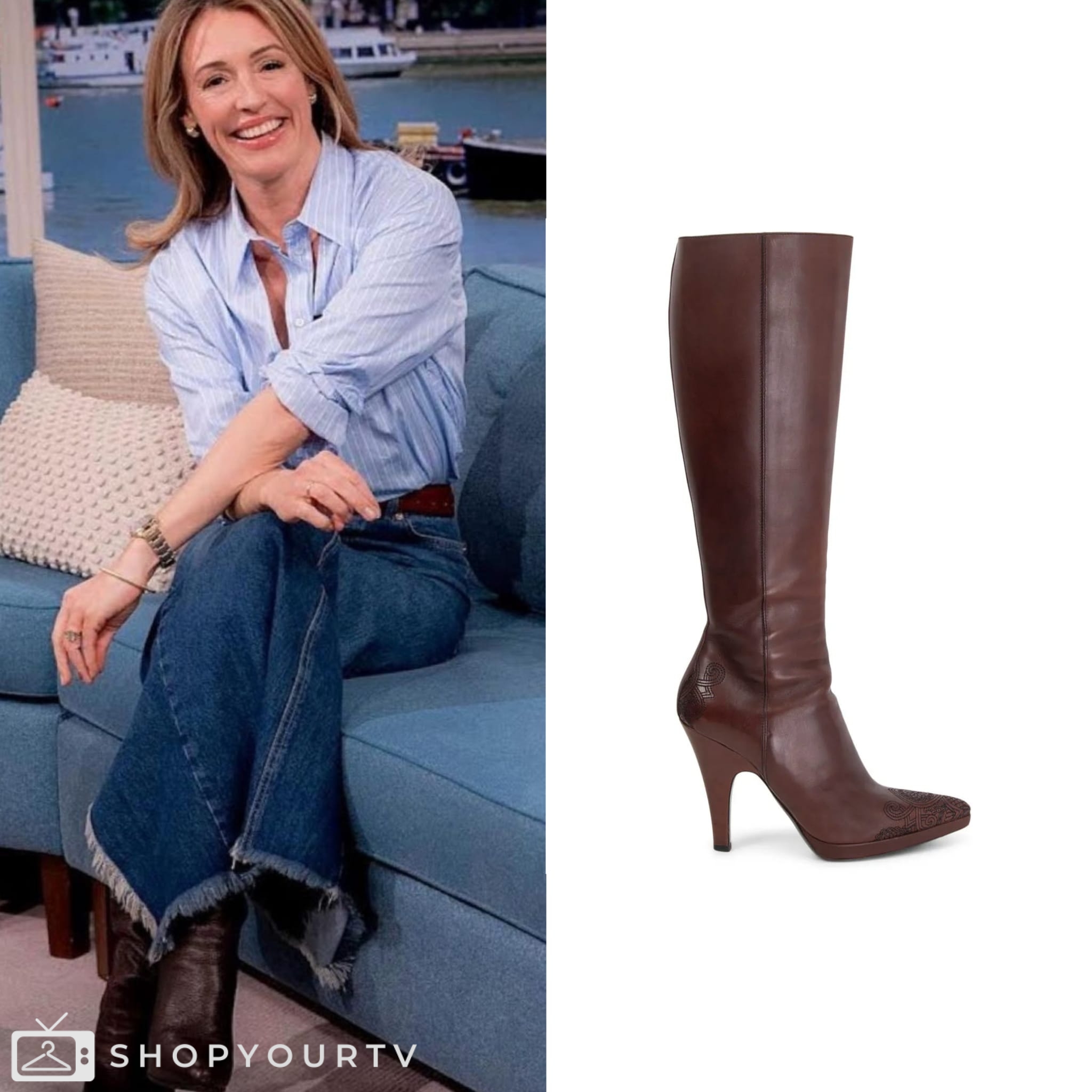 This Morning: Cat Deeley's Perfect Denim Midi Dress And The Cowboy Trend This Morning: Cat Deeley's Perfect Denim Midi Dress And The Cowboy Trend