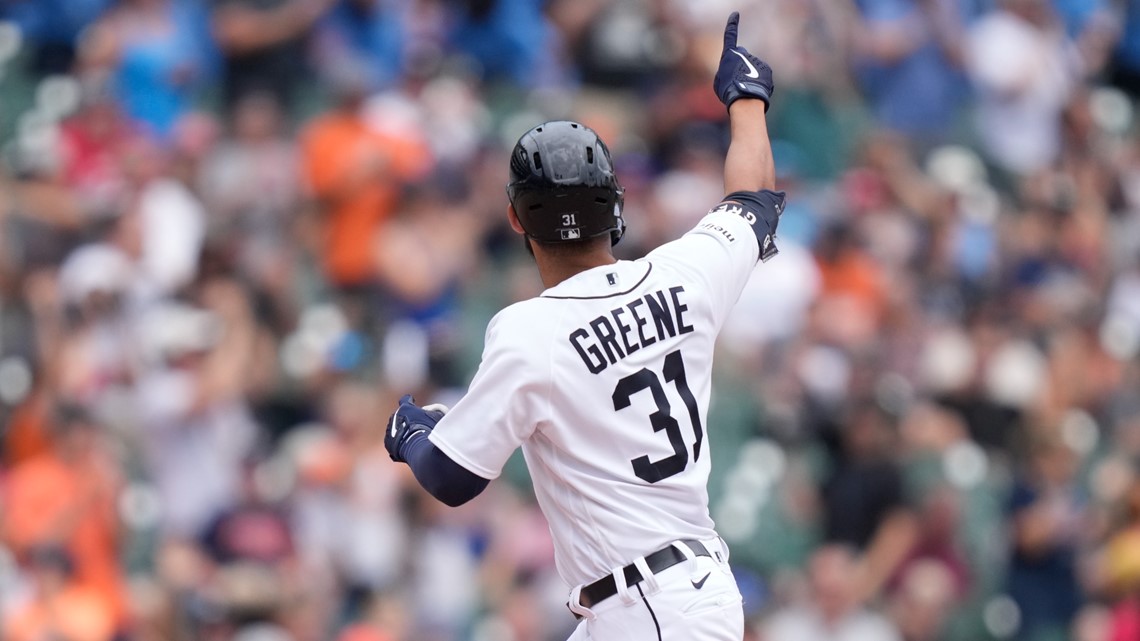 Tigers' Greene Hits Two Home Runs In Dramatic Ninth Inning Against Angels Tigers' Greene Hits Two Home Runs In Dramatic Ninth Inning Against Angels